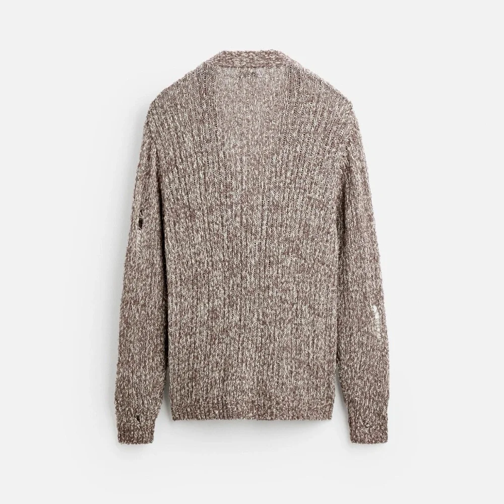 ZARA RIPPED EFFECT CARDIGAN - Picture 7 of 8